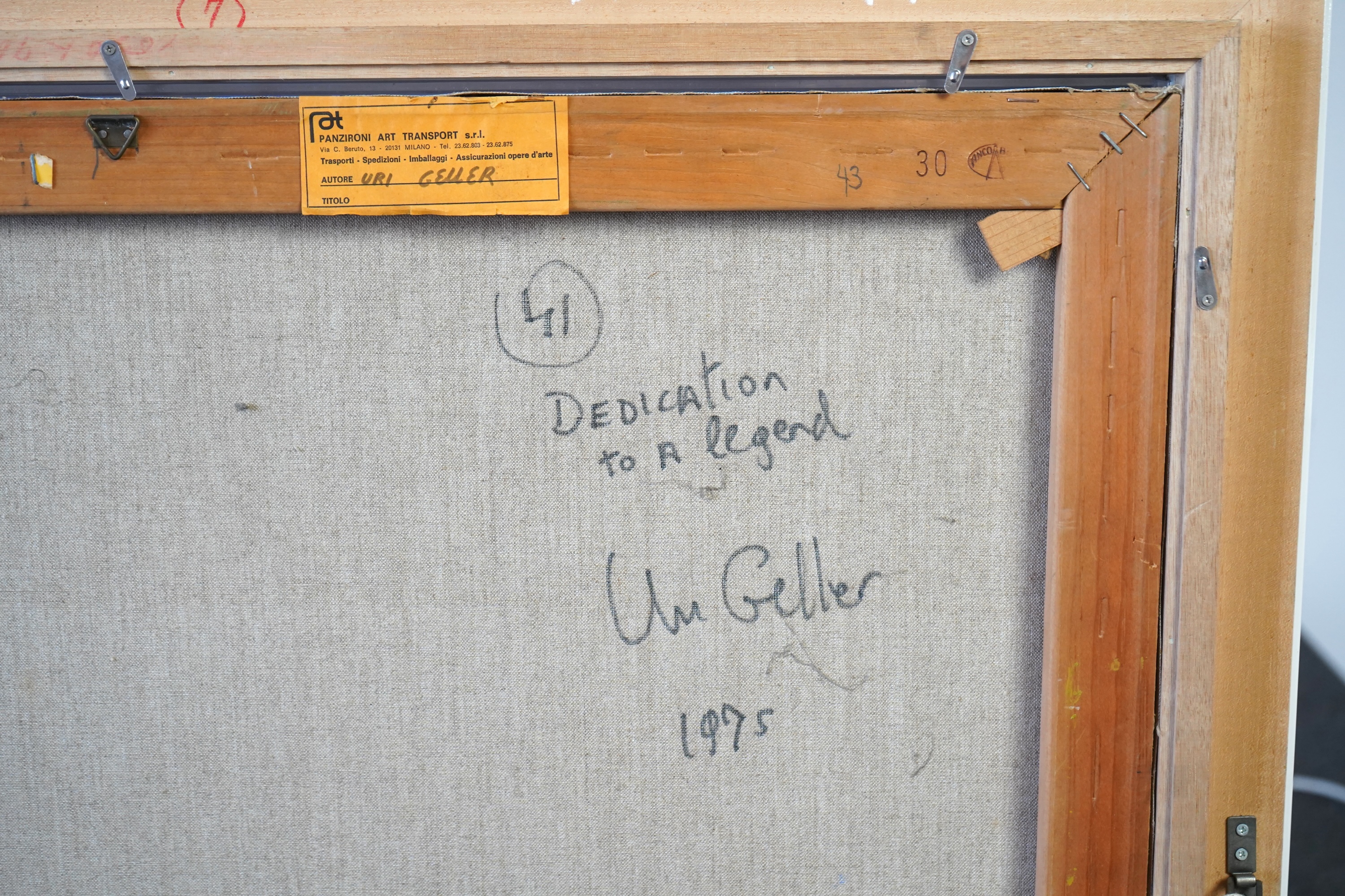 Uri Geller, Israeli/British b. 1946, ‘Dedication to a legend’